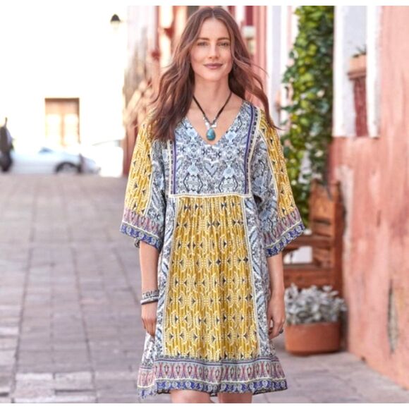 SUNDANCE "Terraza" Dress Tunic Boho Cottage Peasant Festival A-Line Size XL - Picture 3 of 7